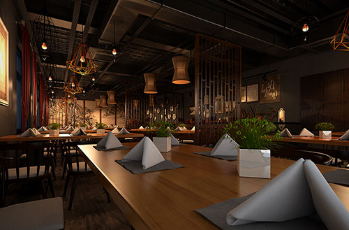 秀山简约大气中式风格餐厅设计装修效果图
