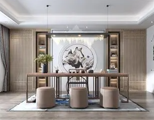 秀山新中式风格茶室如何规划设计